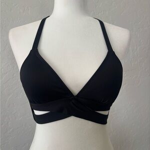 Kona Sol Black Strappy Bikini Top Sz S